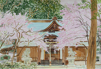 桜の保久良神社